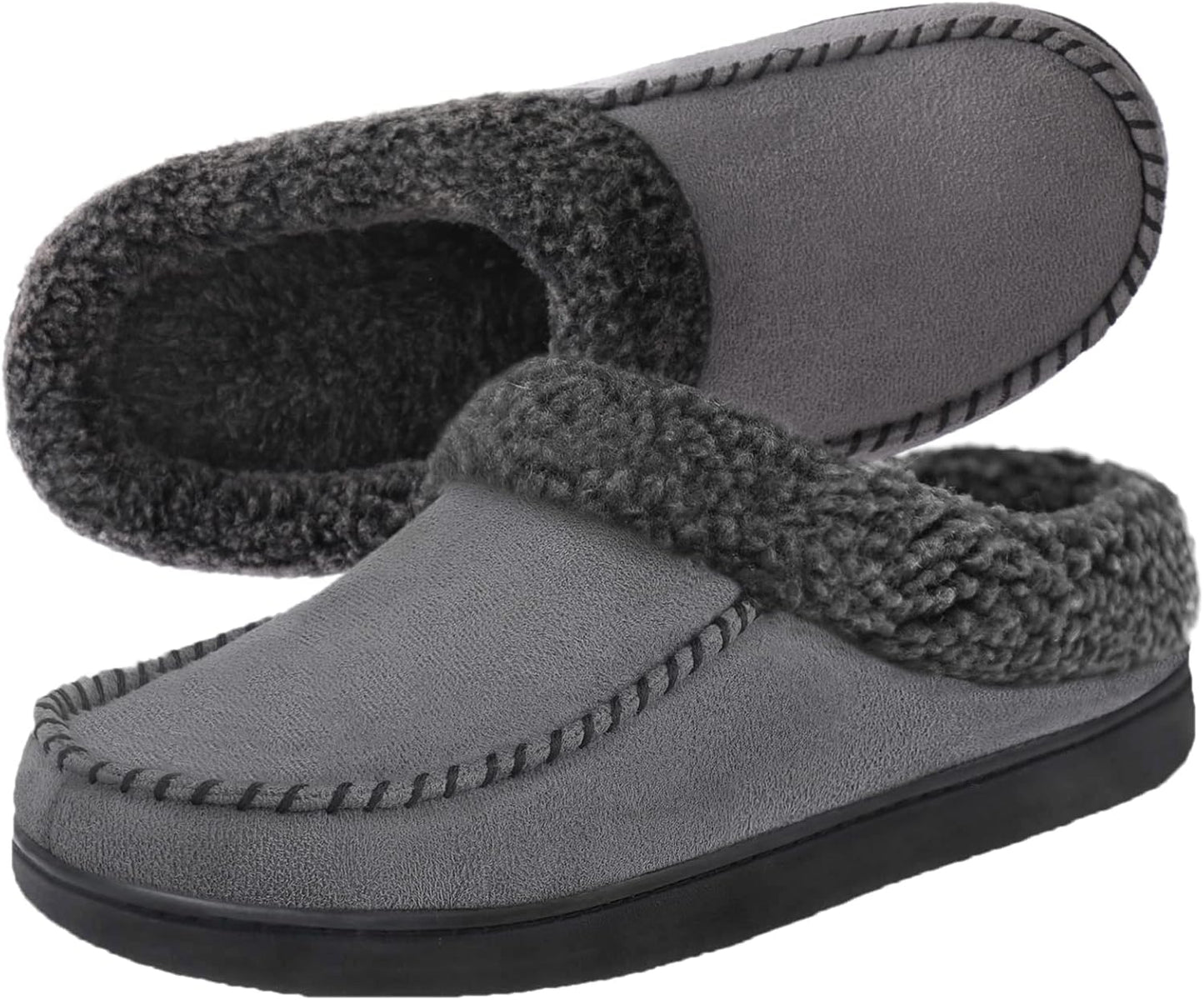 ULTRAIDEAS Men's Nealon Moccasin Clog Slipper for Comfort