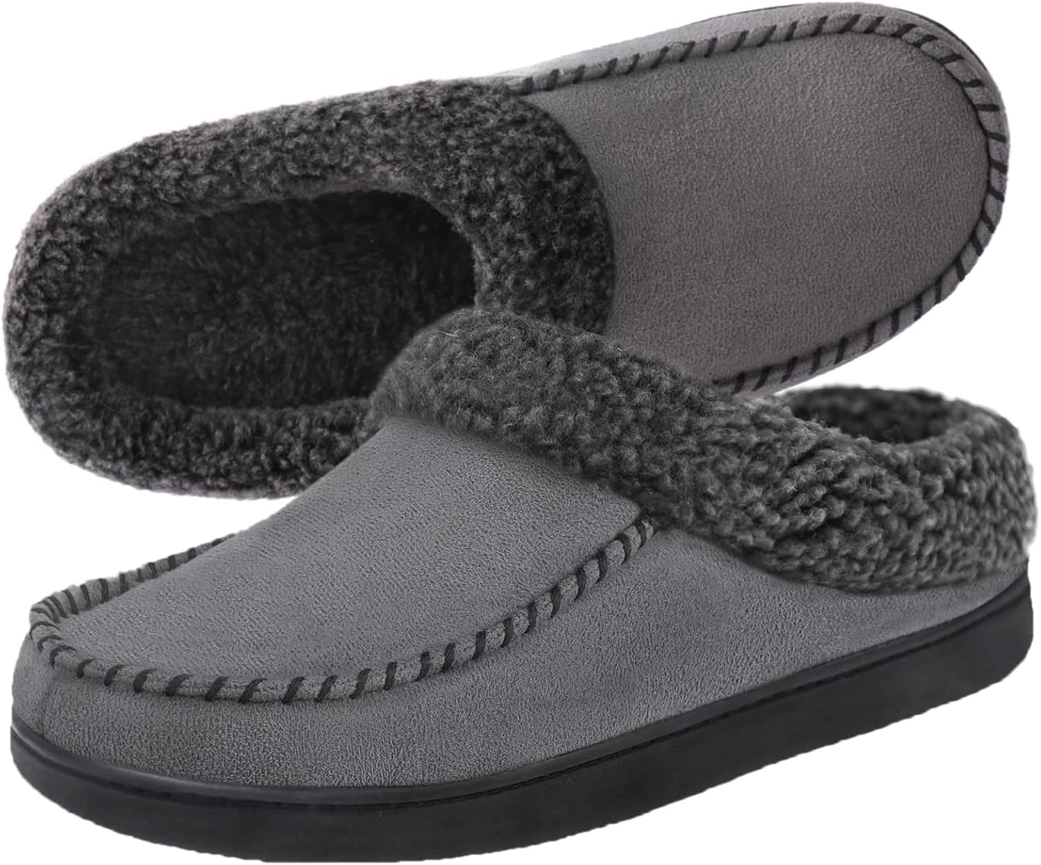 ULTRAIDEAS Men's Nealon Moccasin Clog Slipper for Comfort