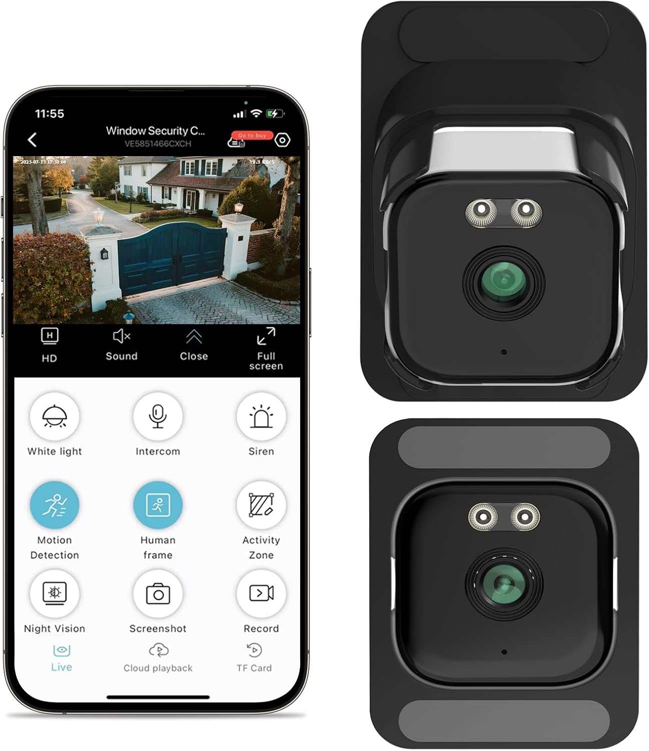 3MP 2K Window Camera with Color Night Vision for Home Security