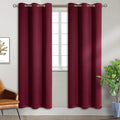 Blackout Curtains for Bedroom - Thermal Grommet Panels, Burgundy