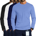 4 Pack Men's Long Sleeve Underscrub Shirts Crewneck - Comfortable