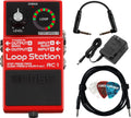 Boss RC-1 Loop Station Bundle with Power Supply and Cables - Compact