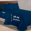 California King Deep Pocket Microfiber Sheet Set - Navy Blue