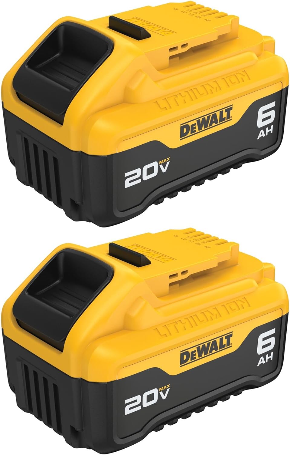 DEWALT 20V MAX 6 Ah Lithium Ion Battery 2-Pack for Power Tools