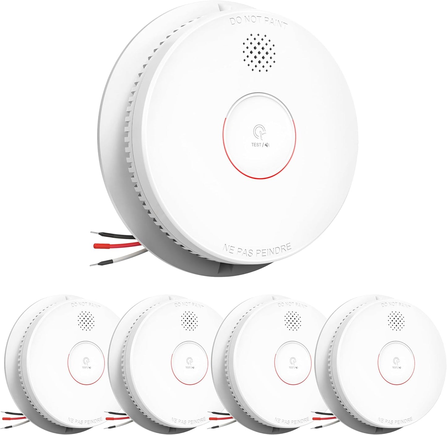 SITERWELL Hardwired Smoke Detector with 9V Backup Battery Pack
