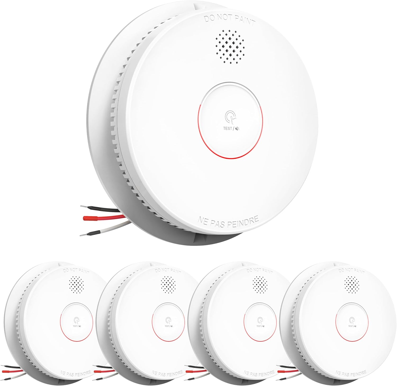 SITERWELL Hardwired Smoke Detector with 9V Backup Battery Pack