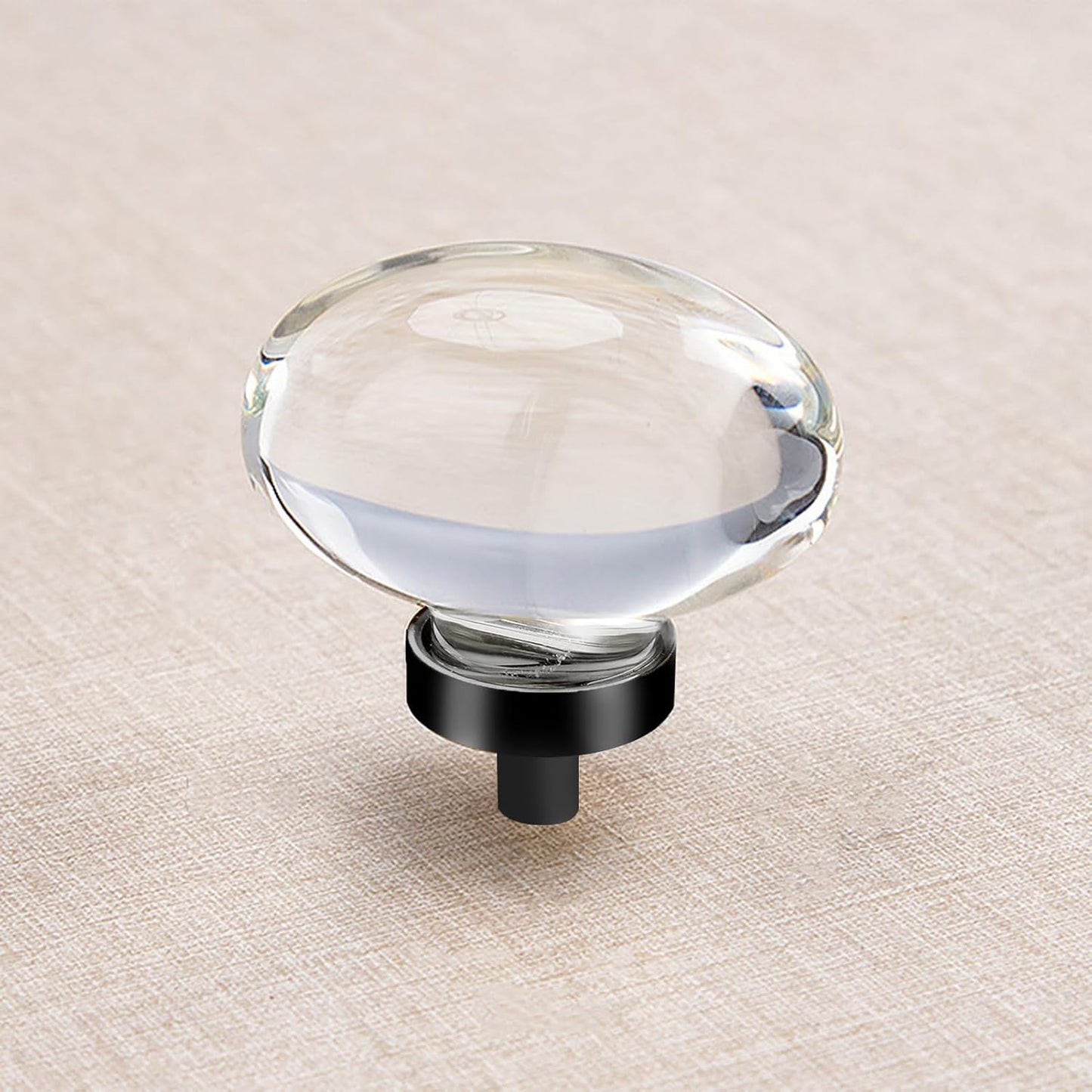 16 Pack Oval Crystal Knobs for Dresser Drawers and Cabinets