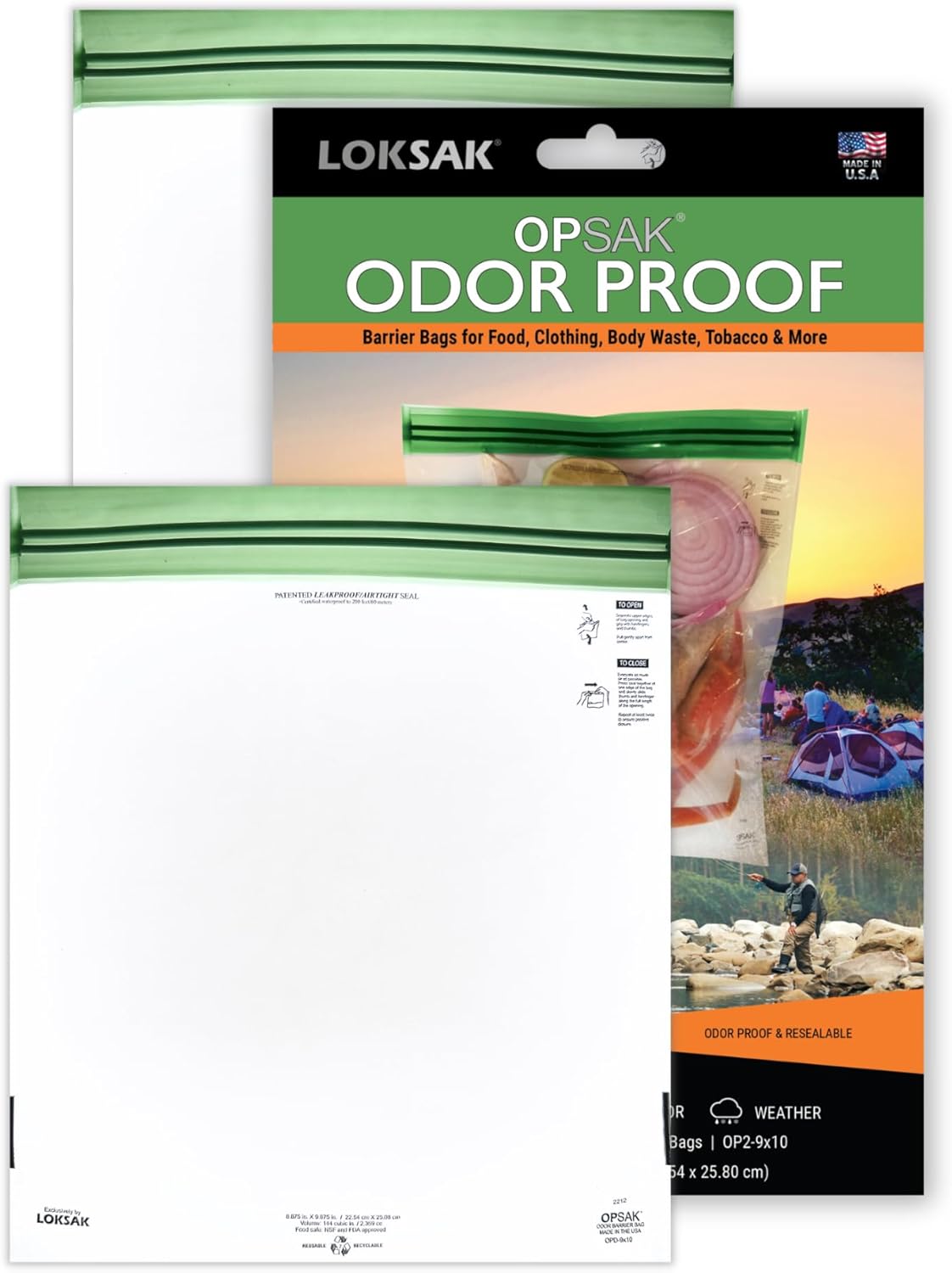 LOKSAK OPSAK 9x10 - Odorproof Resealable Bags
