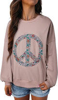 Floral Peace Symbol Sweatshirt by KevaMolly