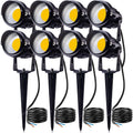 SUNVIE 12W LED Landscape Lights Low Voltage - Super Warm White 8 Pack