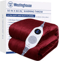 Westinghouse Electric Blanket Heated Throw 50in x 60in - Cozy Flannel