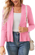Lightweight Draped Open Front Cropped Cardigan - Versatile Layering