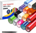 HTV Heat Transfer Vinyl Bundle (15 Pack) - Vibrant 12in x 5ft Rolls