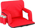 Wide Adjustable Stadium Seat 20.5/25 in - Portable Padded Bleacher