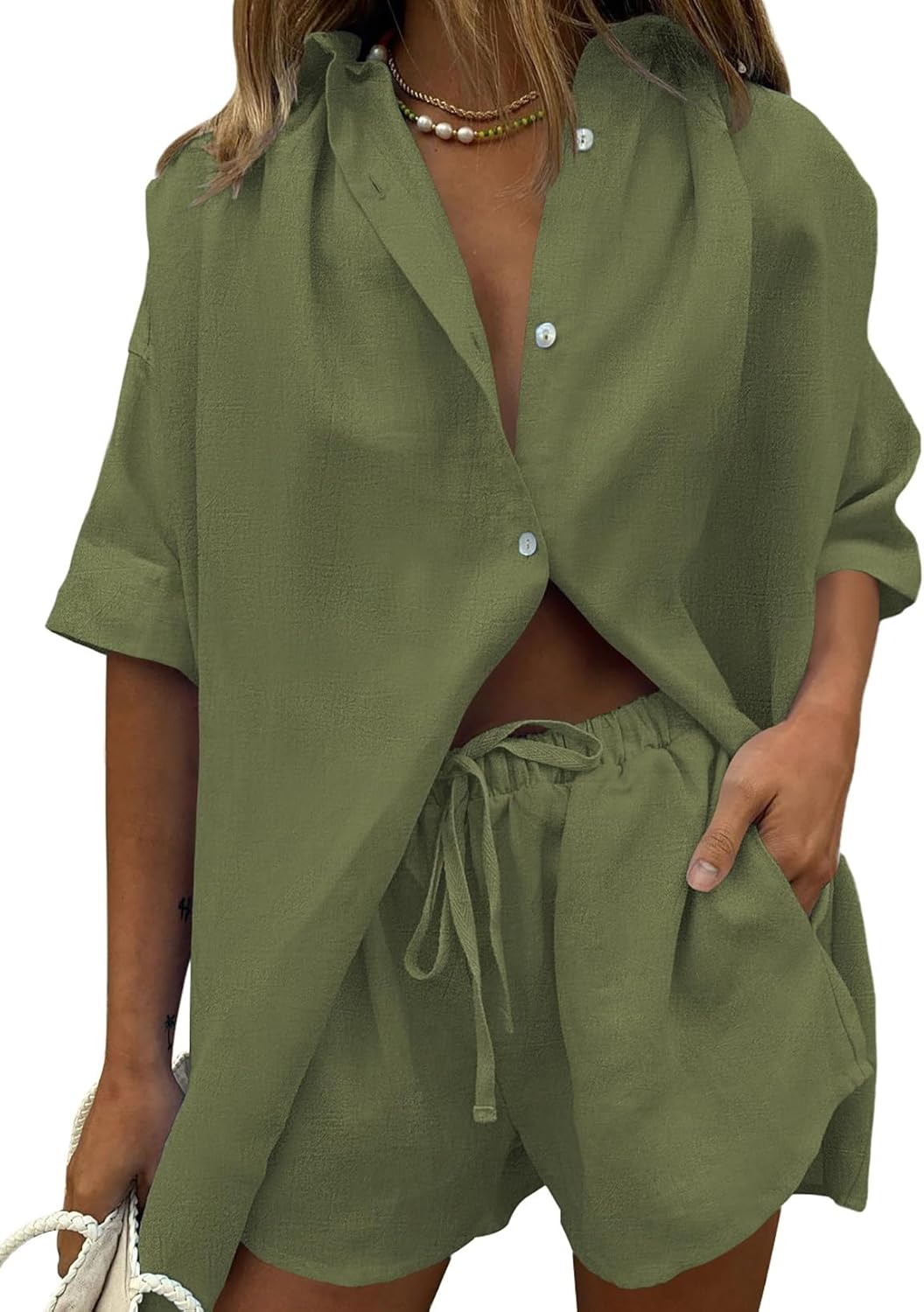 Fixmatti Women 2 Piece Outfit for Summer Casual Style