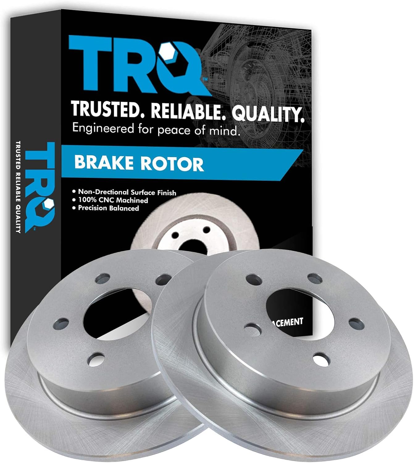 TRQ Rear Disc Brake Rotor Pair Set for Alero and Grand Prix