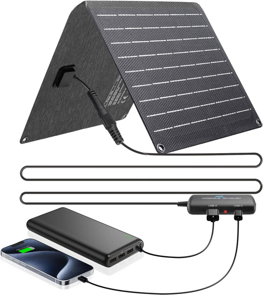 2025 Solar Panel Charger - Fast, Waterproof, Portable