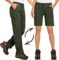 Women's Convertible Hiking Pants with Zip-Off Legs - Quick Dry