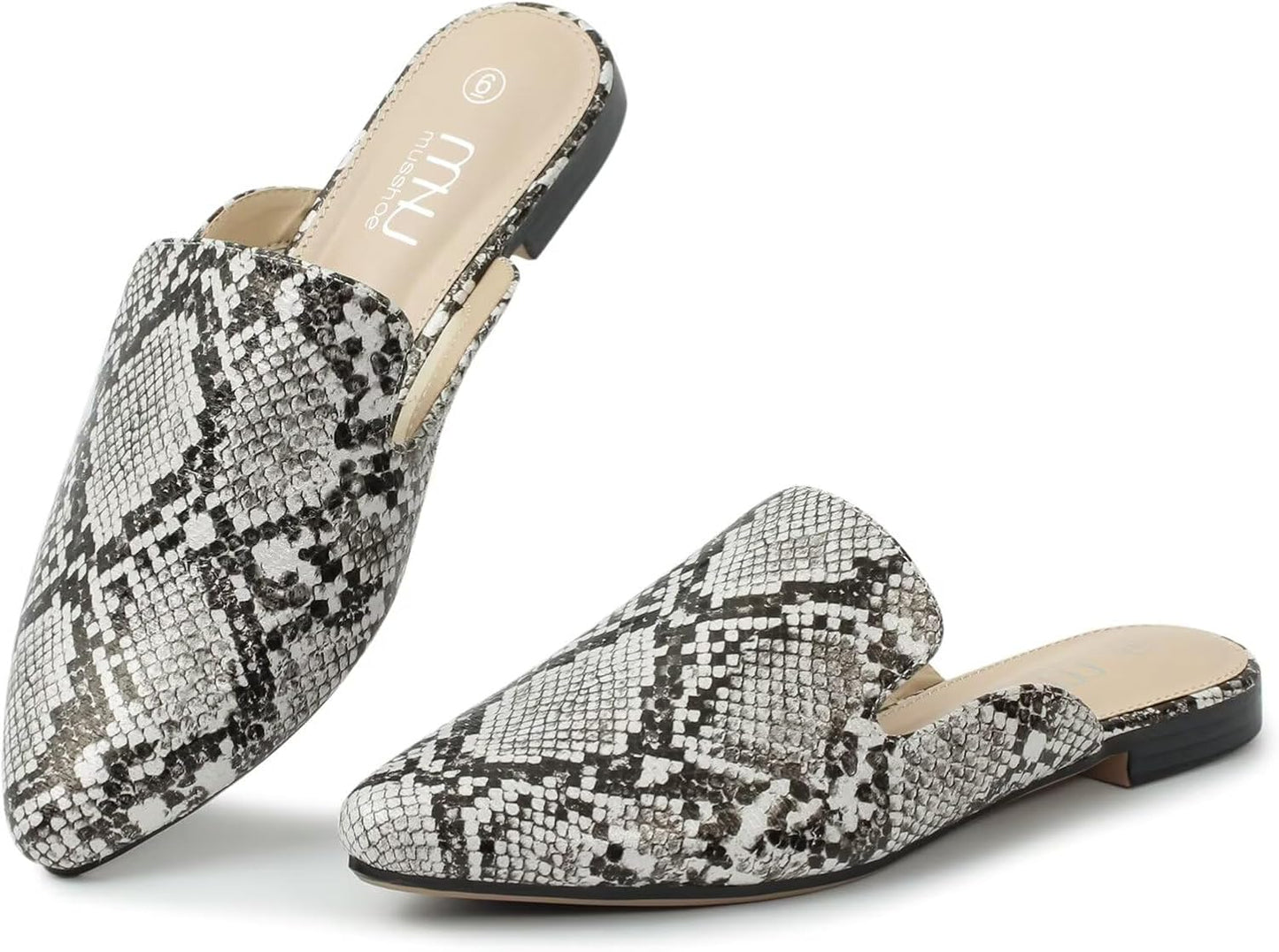 MUSSHOE All-Season Women's Mules: Stylish Pointed Toe Flats