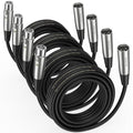 Premium Balanced XLR Male to Female Microphone Cable 15ft 4 Pack