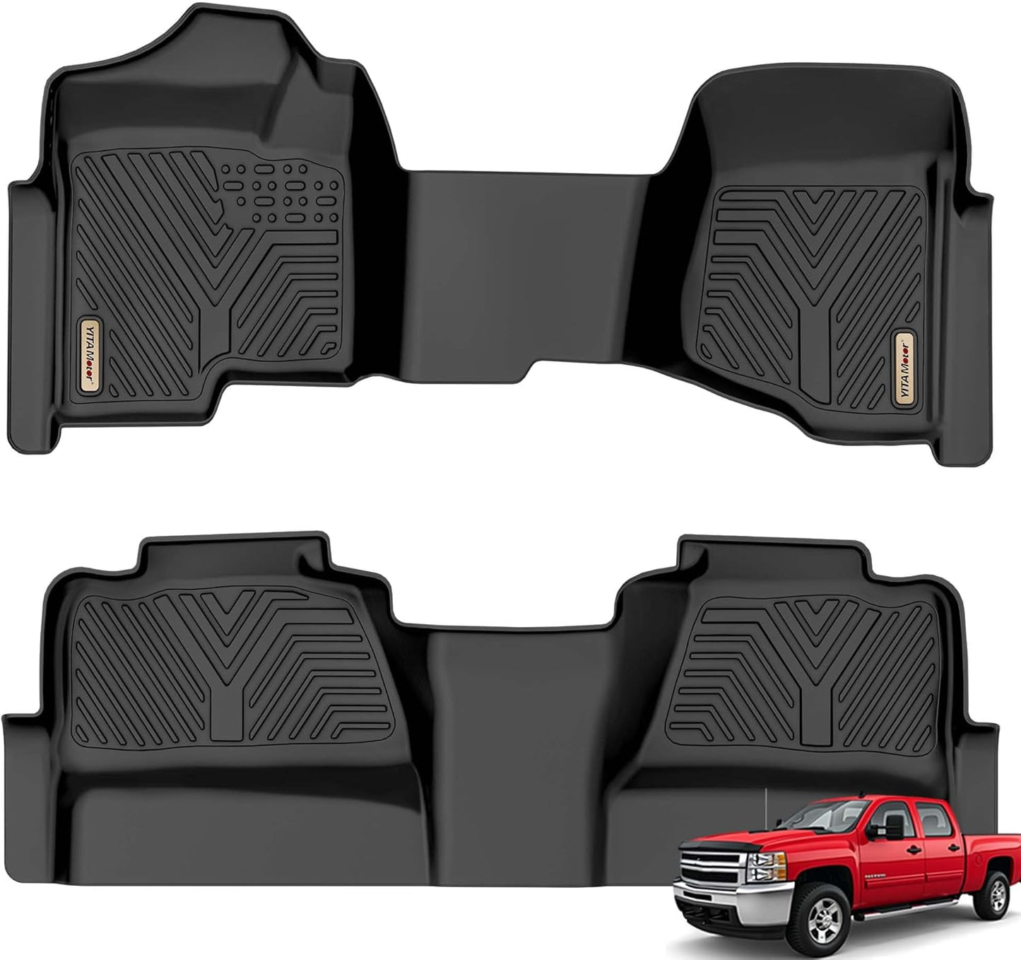 YITAMOTOR Floor Mats for Silverado and Sierra 1500/2500/3500