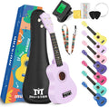 MUSTAR Soprano Ukulele for Beginners Kit - Colorful 21 in Soprano Uke