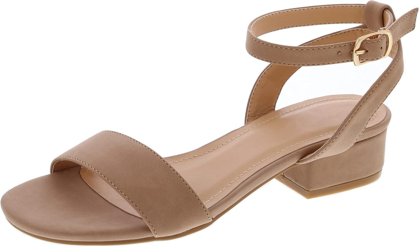 TruFox 1 Inch Low Heel Dressy Sandal for Special Occasions