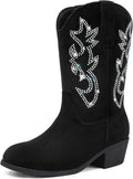 Cowboy Boots for Girls Pointed Toe Kids Cowgirl Boots - Mid