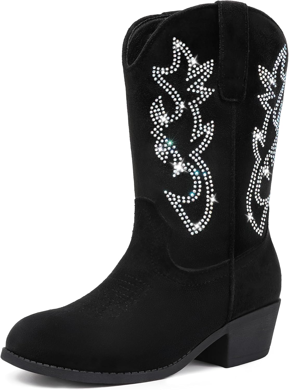 Cowboy Boots for Girls with Pointed Toe and Chunky Heel Style