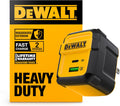 DEWALT Heavy Duty 49.5W Dual USB & USB C Charger Block - Fast Dual