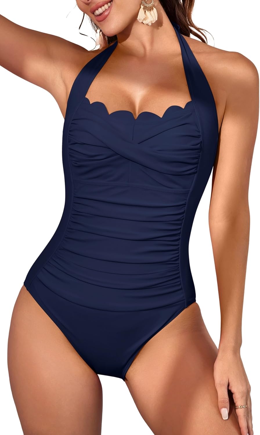 Eomenie Women One Piece Tummy Control Swimsuit for Summer Fun