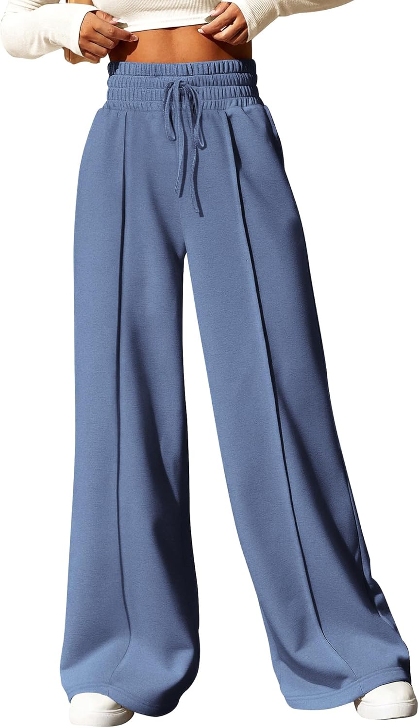 BTFBM Womens Wide Leg Sweatpants Comfy Casual Joggers Pants