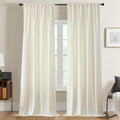 Ivory Velvet Curtains - Super Soft Blackout Luxury