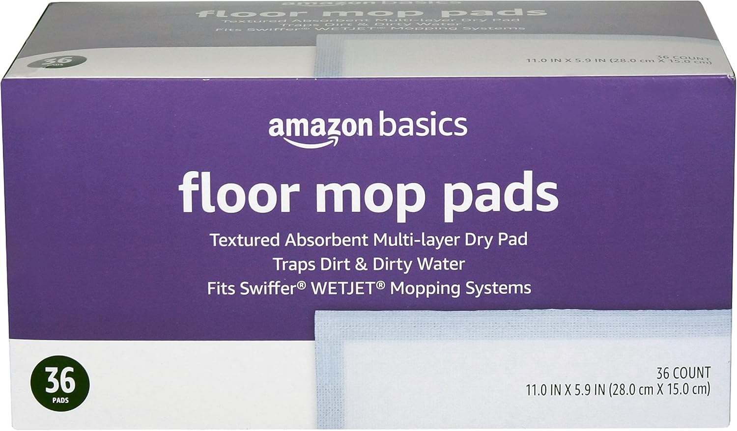 36-Pack  Basics Floor Mop Pads - Great Value!