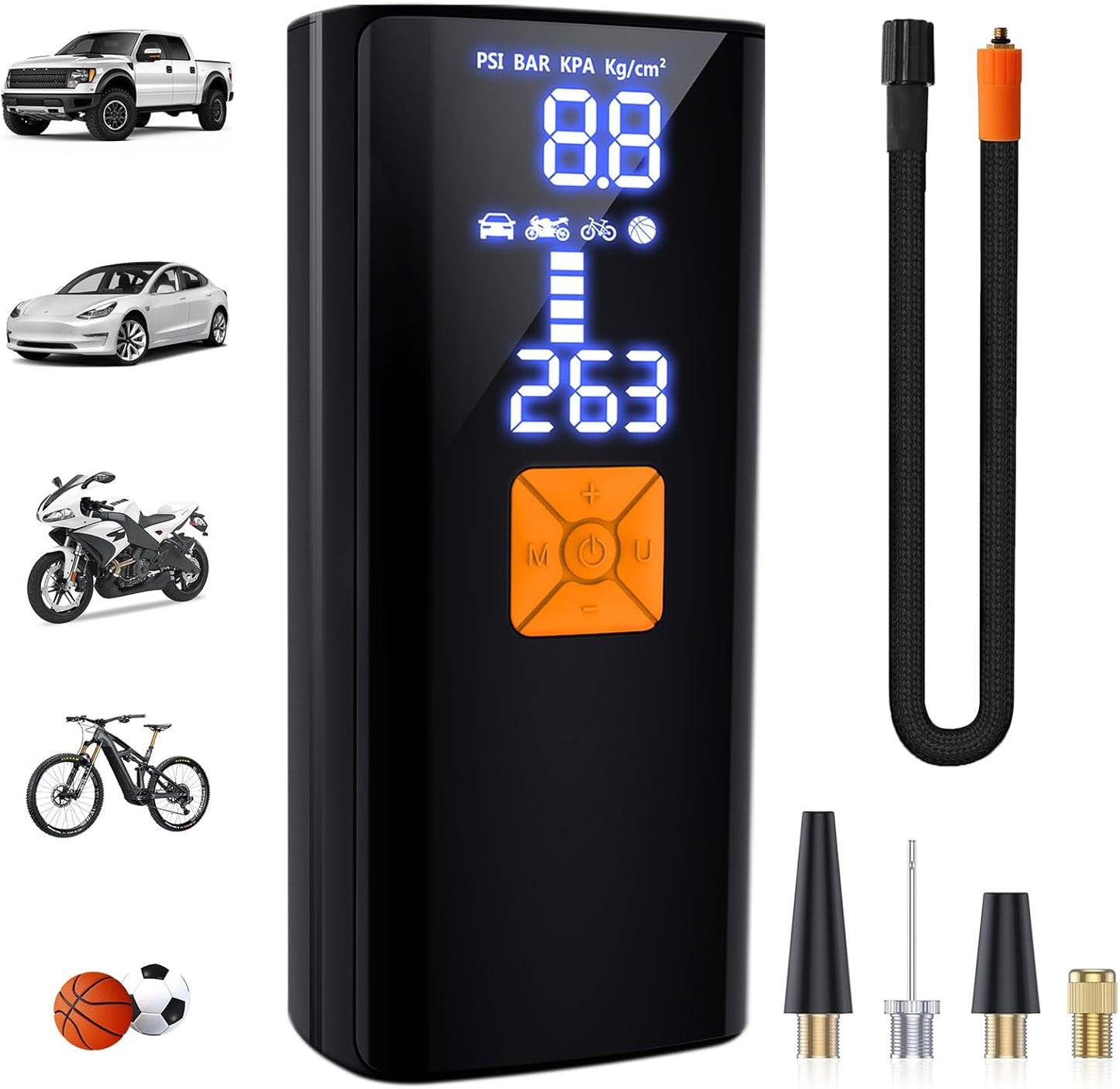 Litmustes Portable Tire Inflator: 150PSI Fast Inflation
