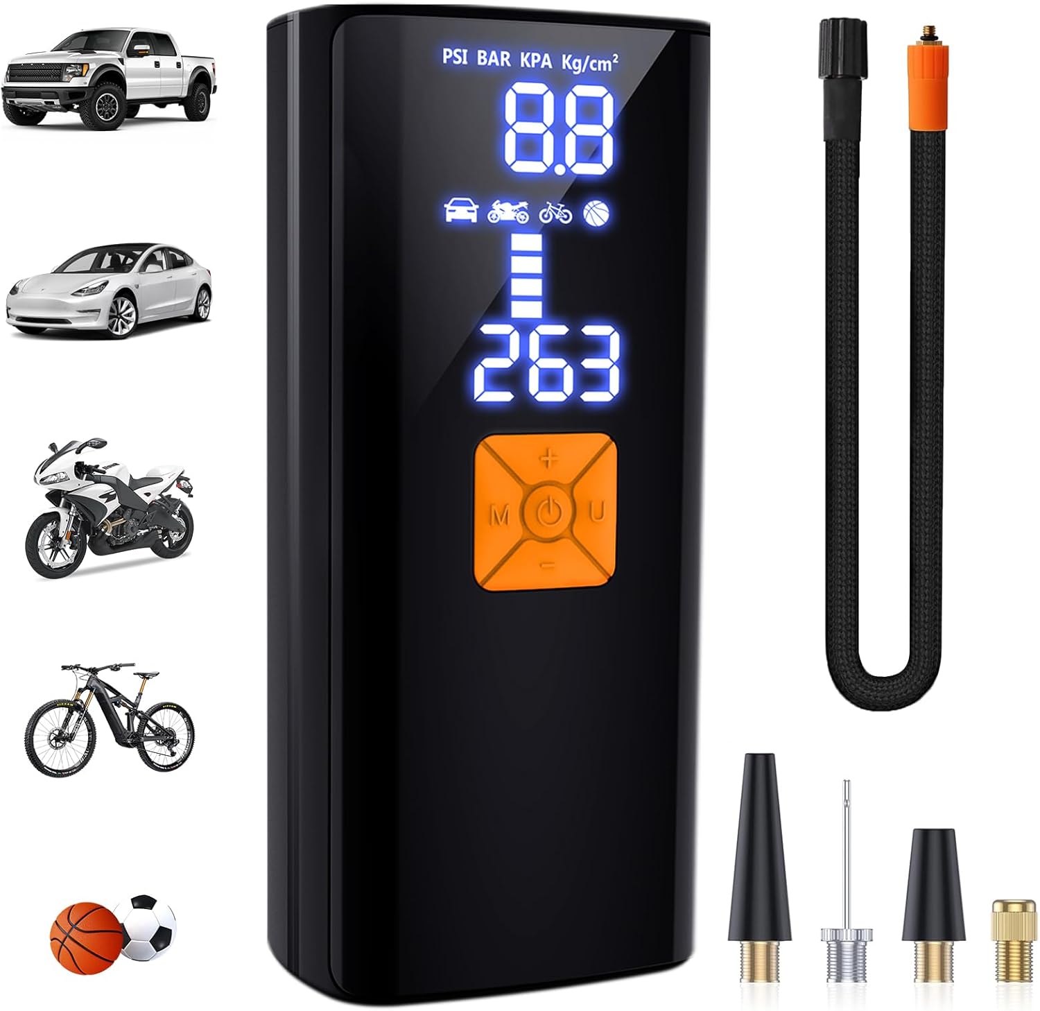 Litmustes Portable Tire Inflator: 150PSI Fast Inflation