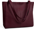 genuine leather tote bag for women work - roomy 14ft laptop fit