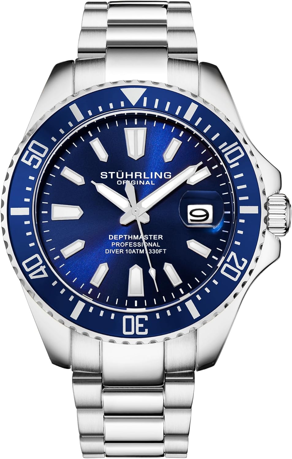Men's Pro Dive Watch with Blue Dial and Steel Bracelet 42 MM