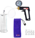 LeLuv Maxi Penis Pump for Men - Black Handle + Gauge Bundle