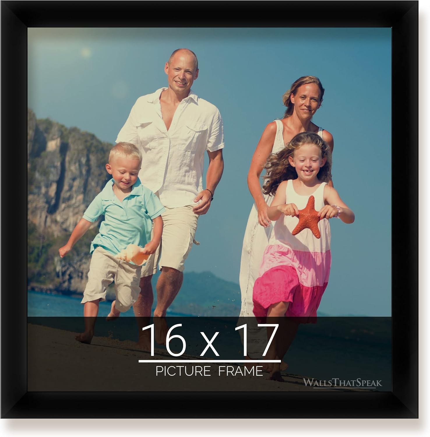 16x17 Black Picture Frame for Puzzles Posters Photos Artwork