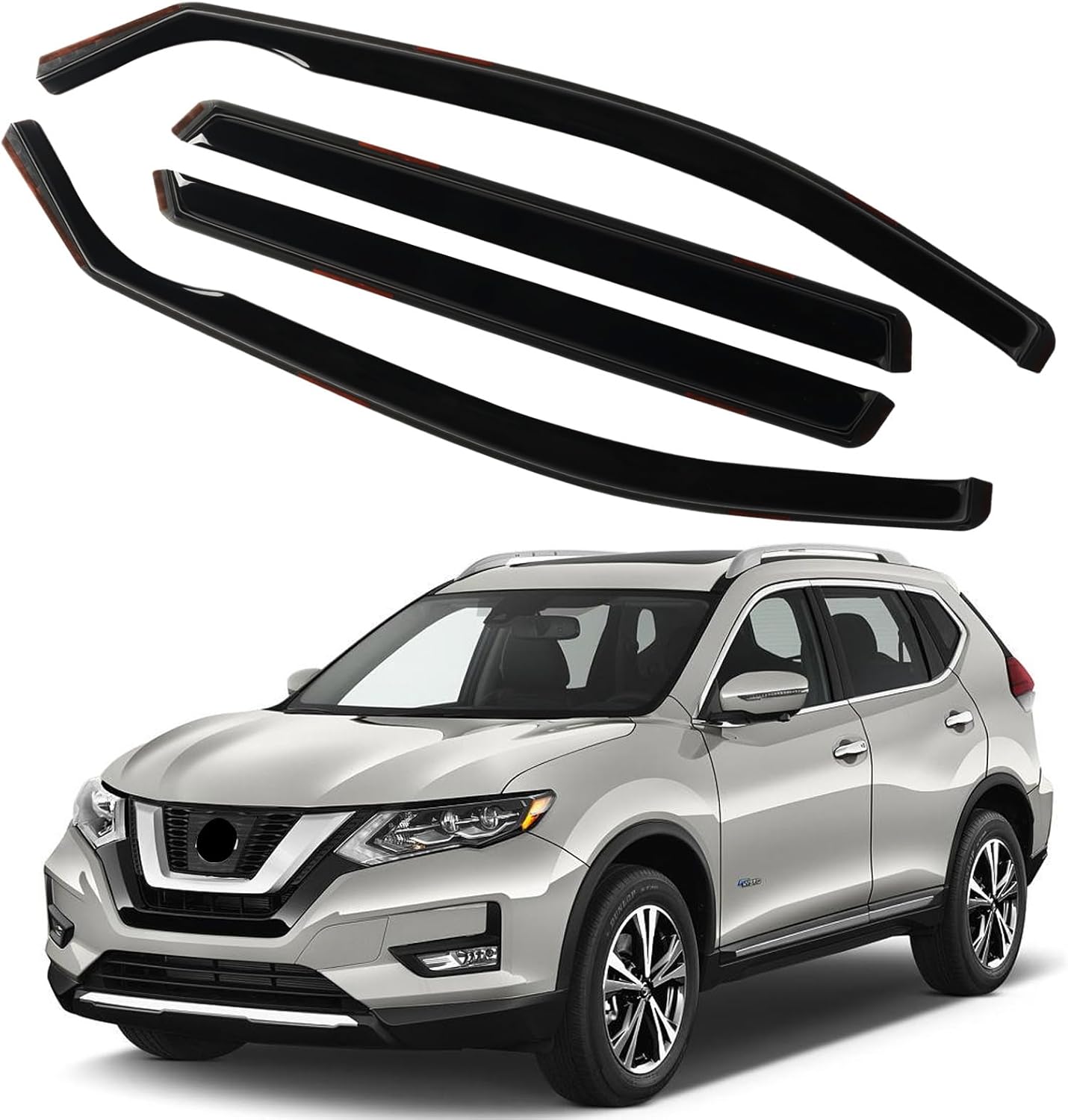 4PCS In Channel Rain Guards for 2014-2020 Nissan Rogue Models