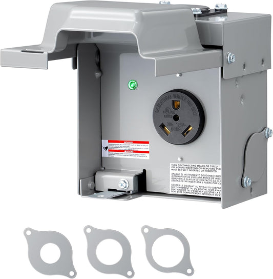 30 Amp RV Electrical Outlet Box for Safe Outdoor Use
