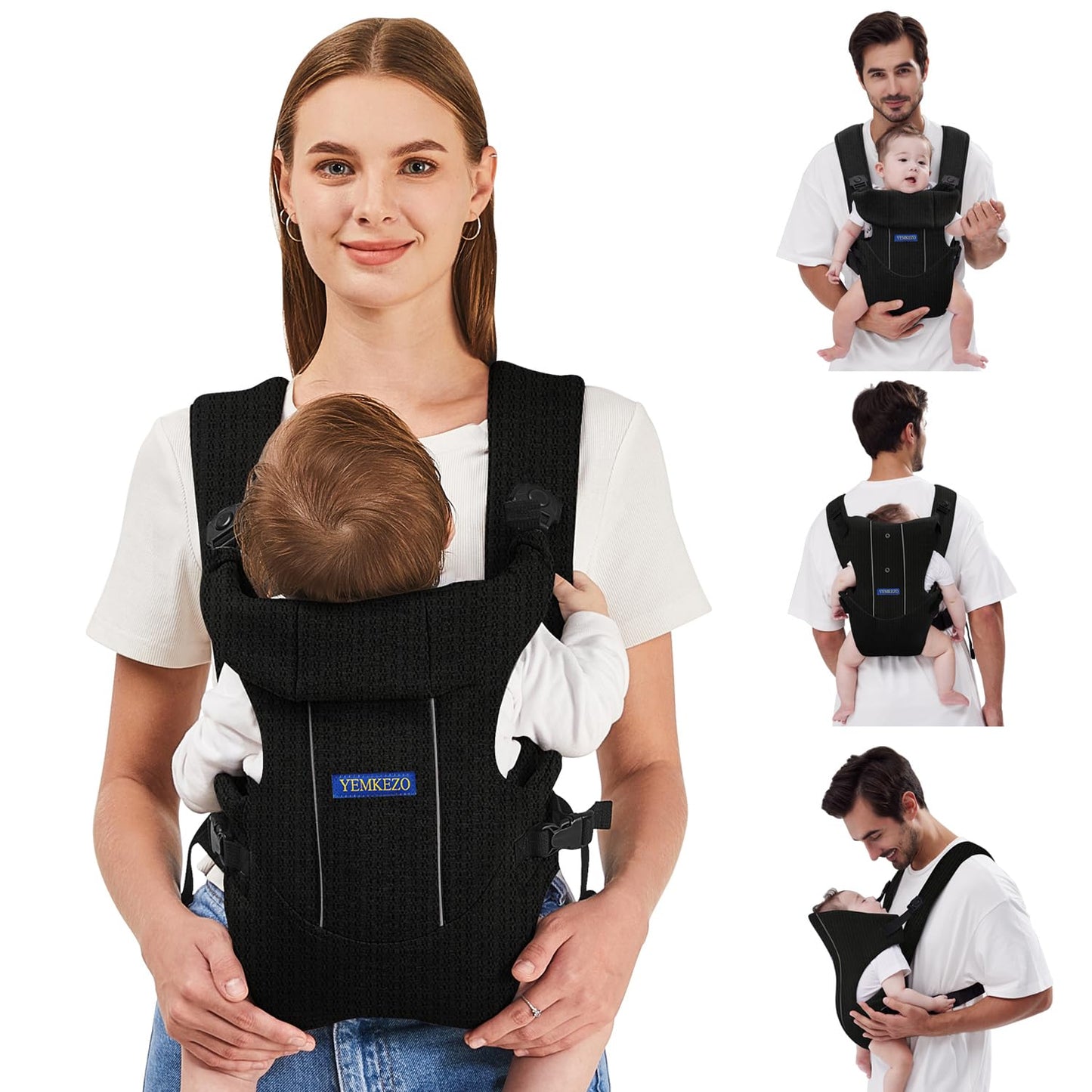 Ergonomic Baby Carrier for Newborn to Toddler, Lightweight Design