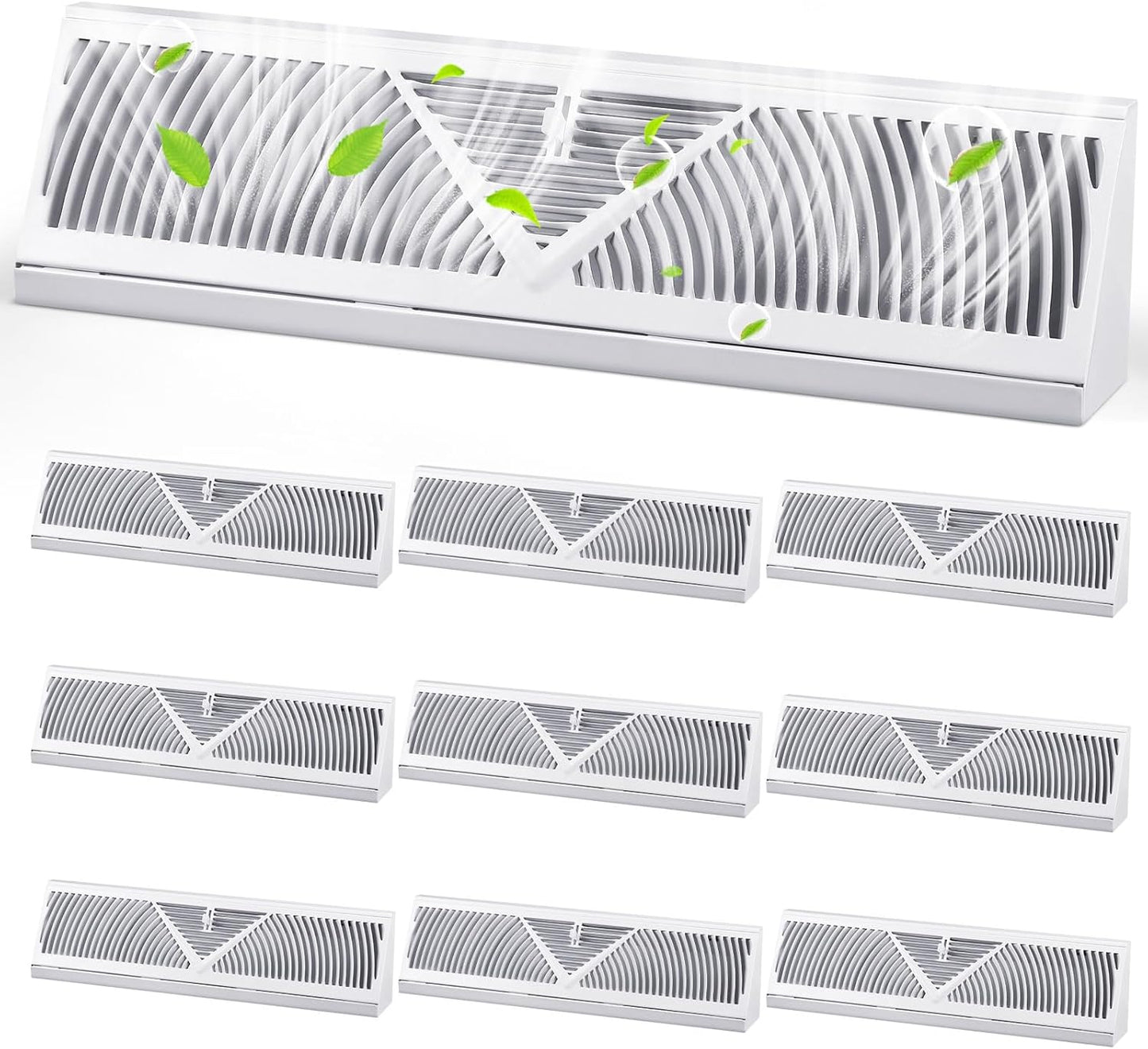 10 Pack 24 Inch Baseboard Register Vent Covers for Home Use