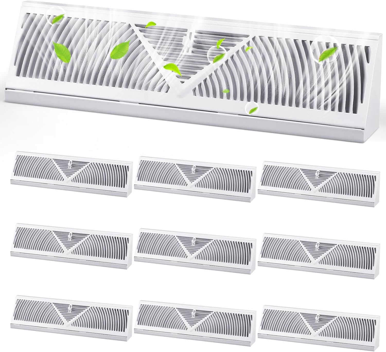10 Pack 24 Inch Baseboard Register Vent Covers for Home Use