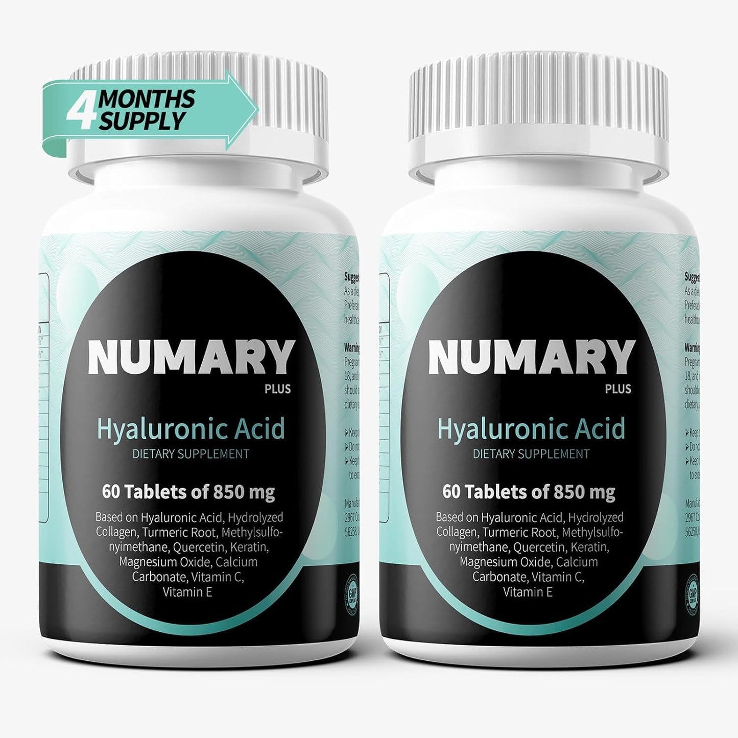 Hyaluronic Acid with Hydrolyzed Collagen and Turmeric Tablets