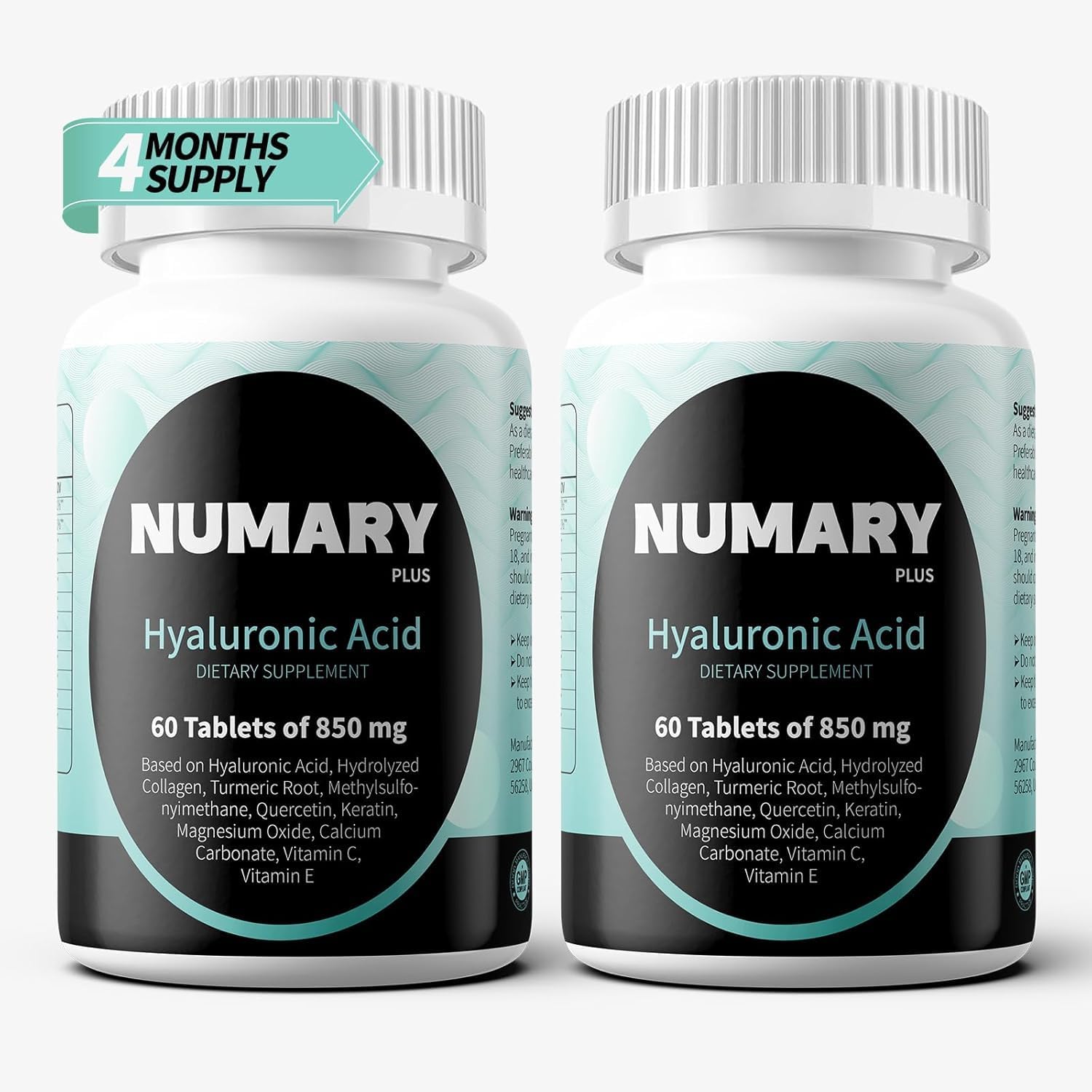 Hyaluronic Acid with Hydrolyzed Collagen and Turmeric Tablets