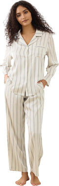 Womens Silk Satin Pajamas Set Button Down 2 Piece - Oversized