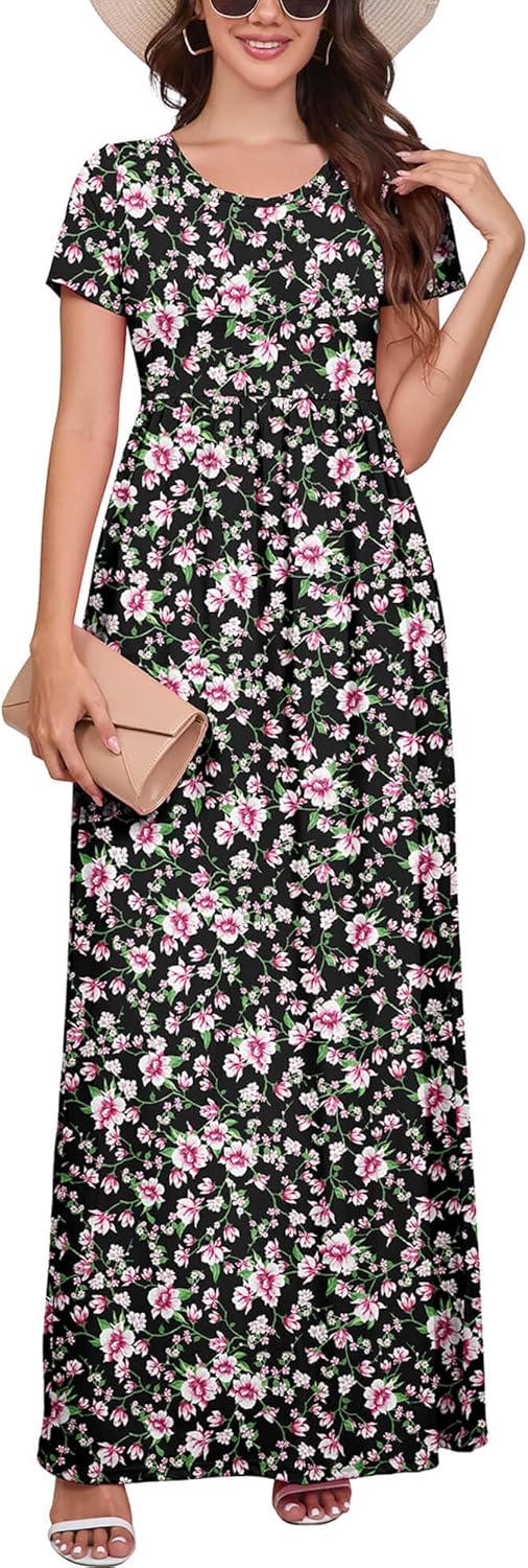 DEARCASE Maxi Dress for Women with Pockets for Summer Style