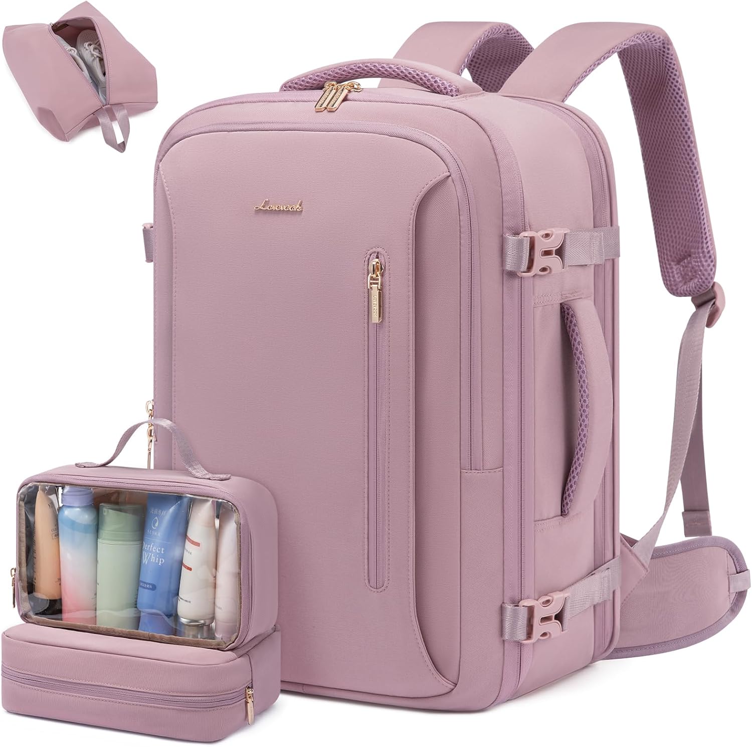 LOVEVOOK Travel Backpack for Women with Waist Strap and Cubes